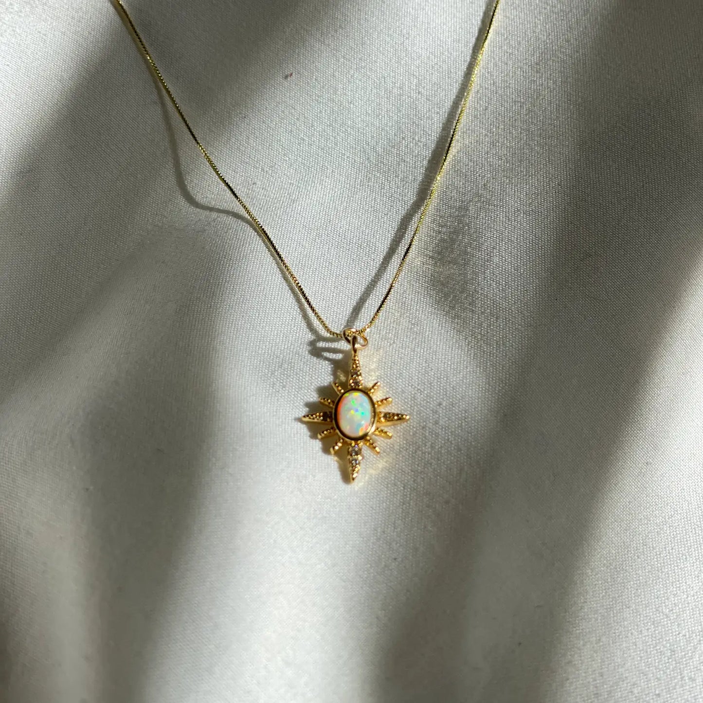 Opal Starburst Necklace