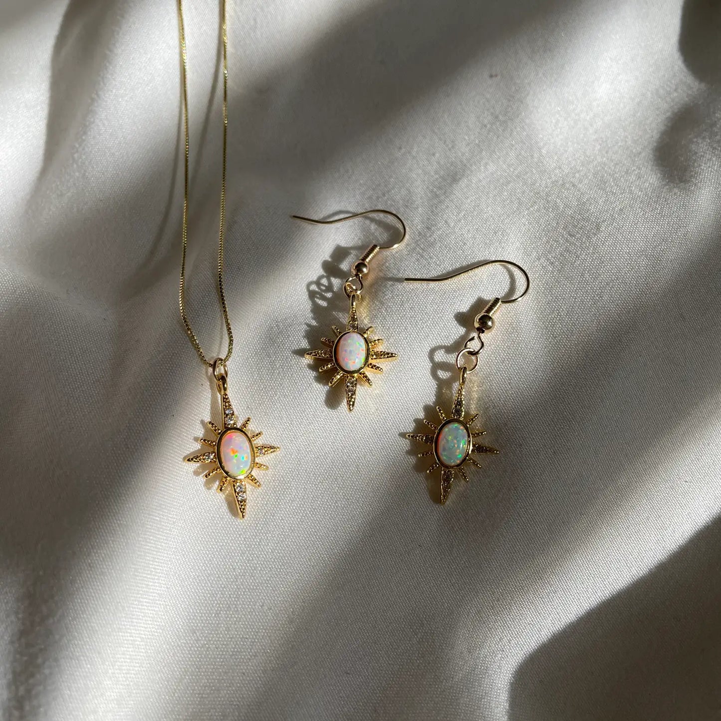 Opal Starburst Necklace