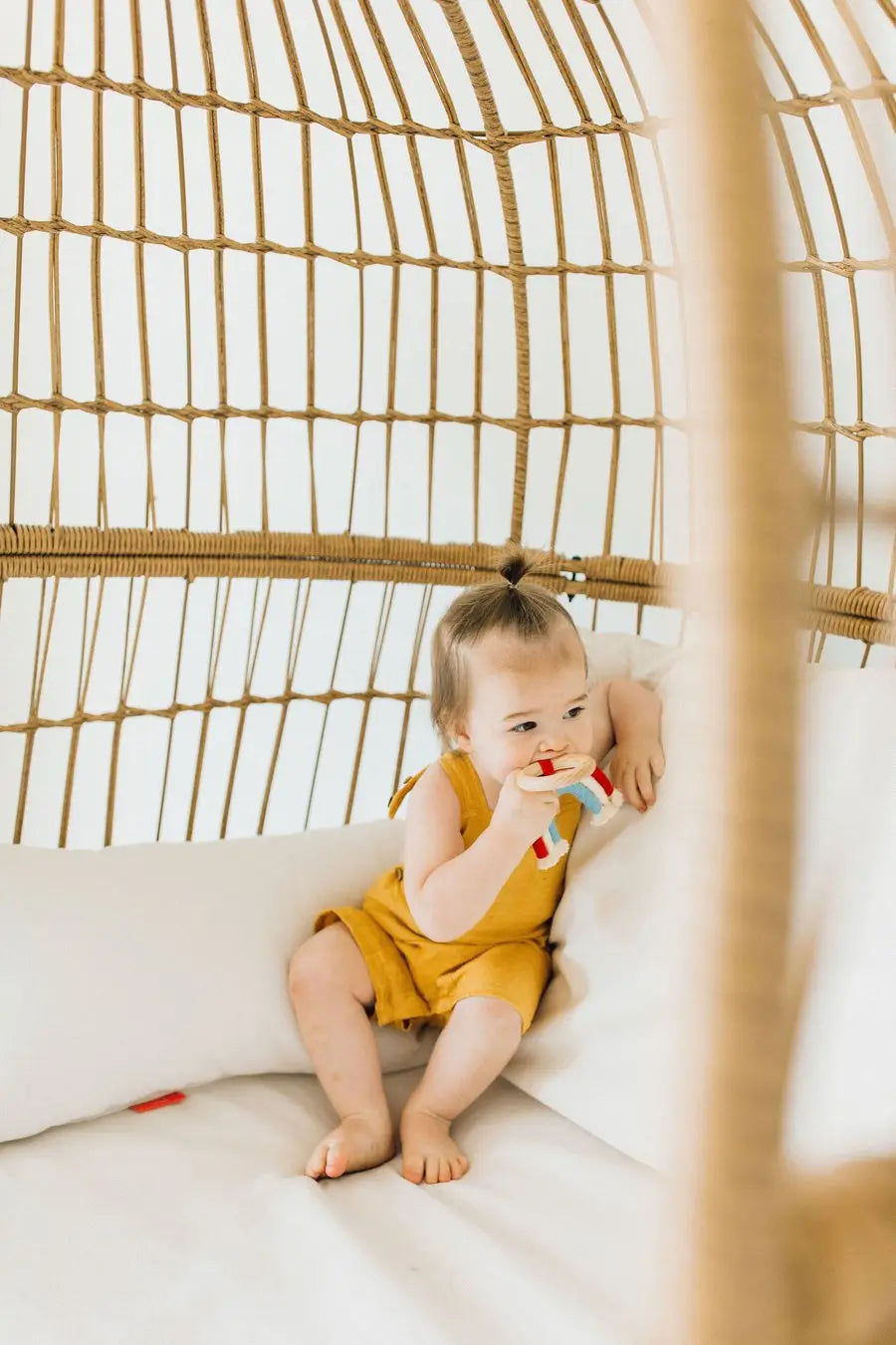 Rainbow Macrame Baby Teether (color options)