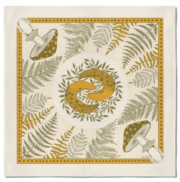 Mushrooms & Ferns Cotton Bandana