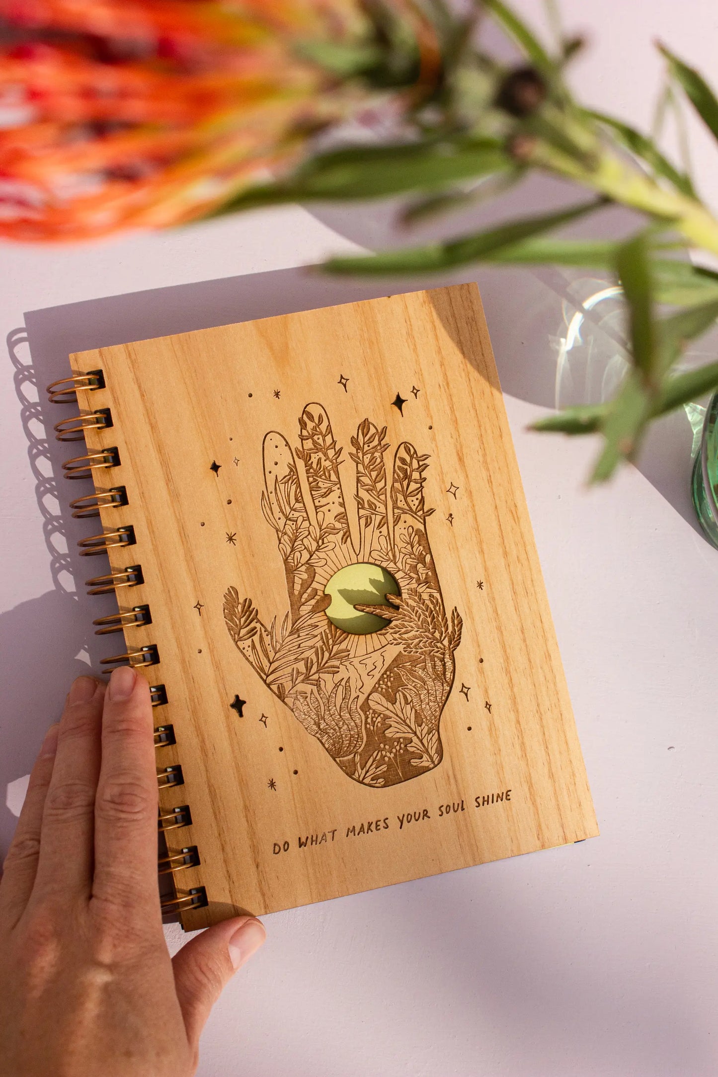 Do What Makes Your Soul Shine Wood Journal
