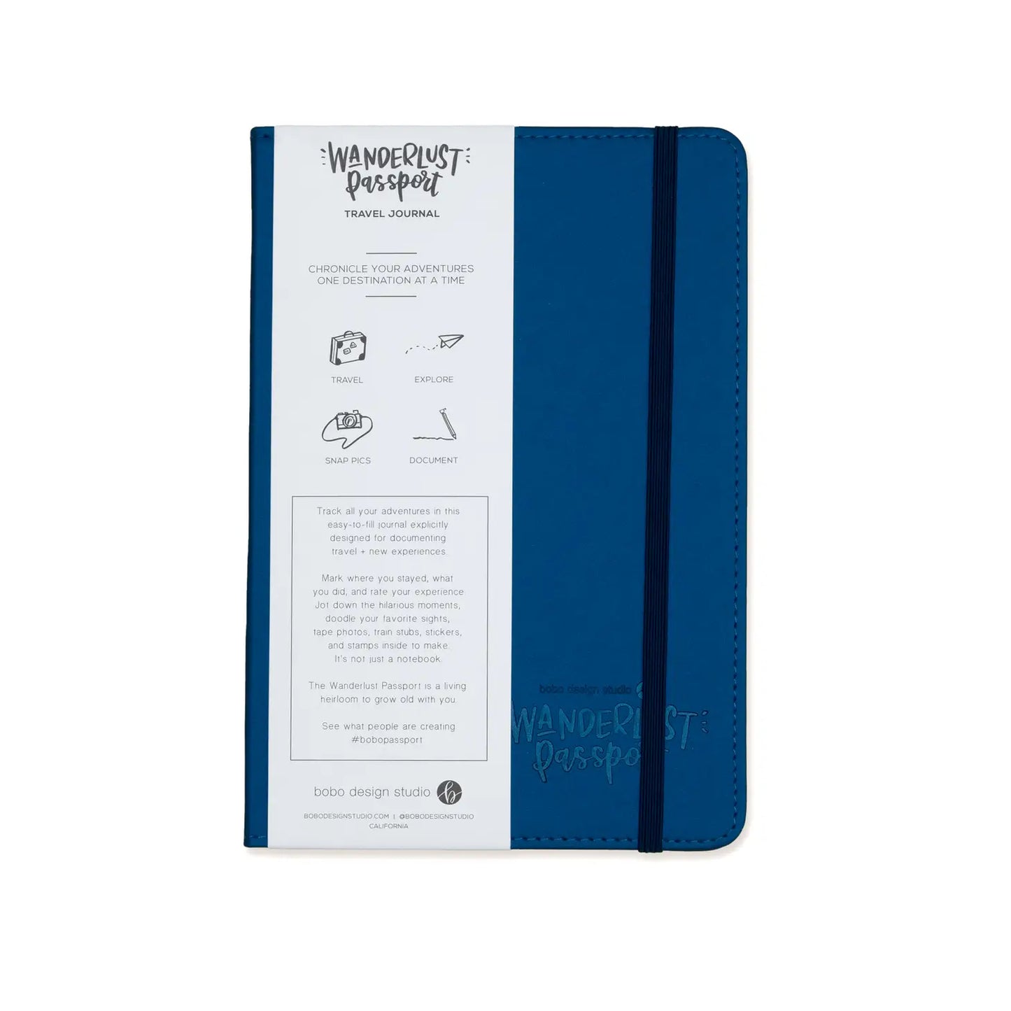Wanderlust Passport Travel Journal (Grey, Navy, Pink, Yellow)