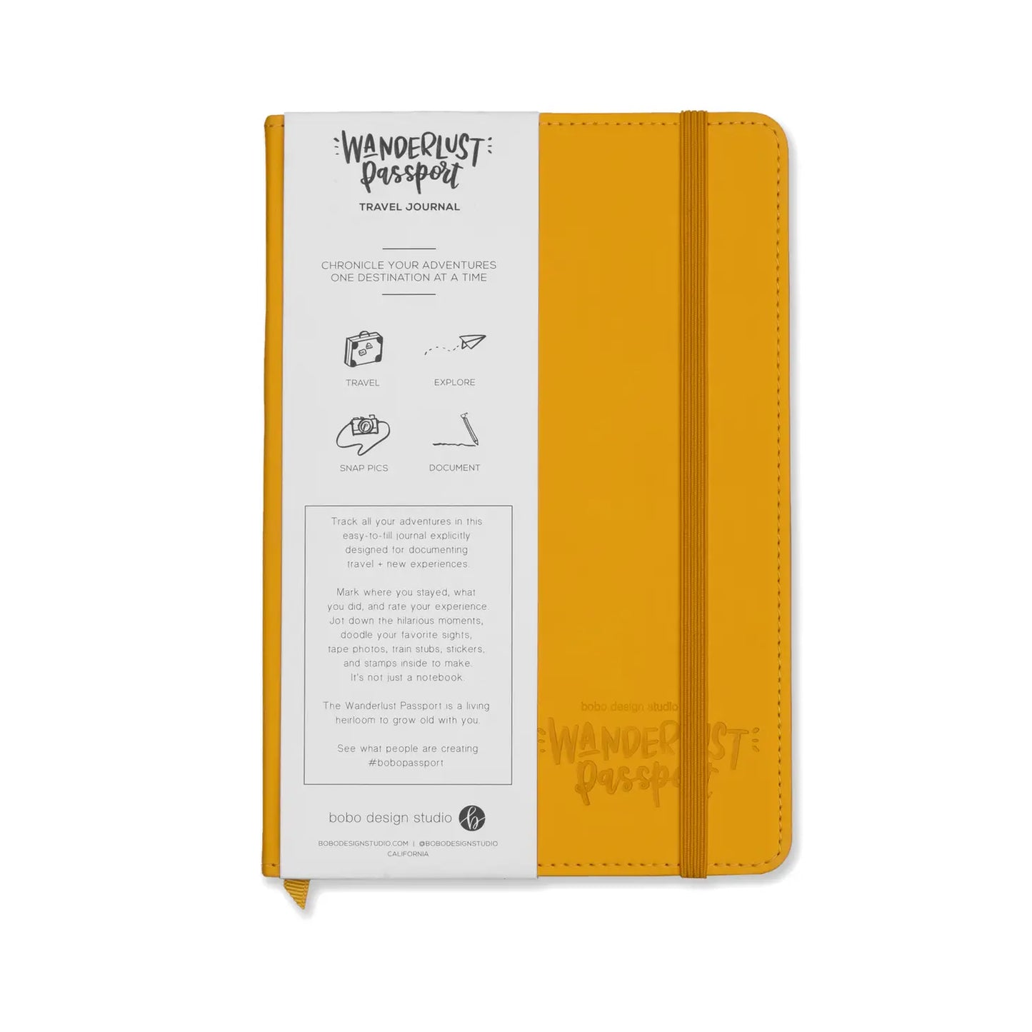 Wanderlust Passport Travel Journal (Grey, Navy, Pink, Yellow)