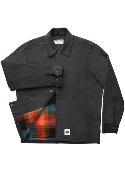 Flannel Lined Corduroy Jacket BLACK