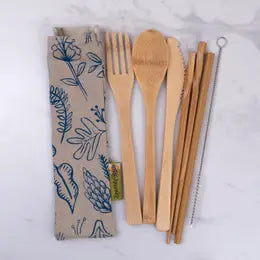 Bamboo Zero Waste Utensil Kit (Fabric Options)