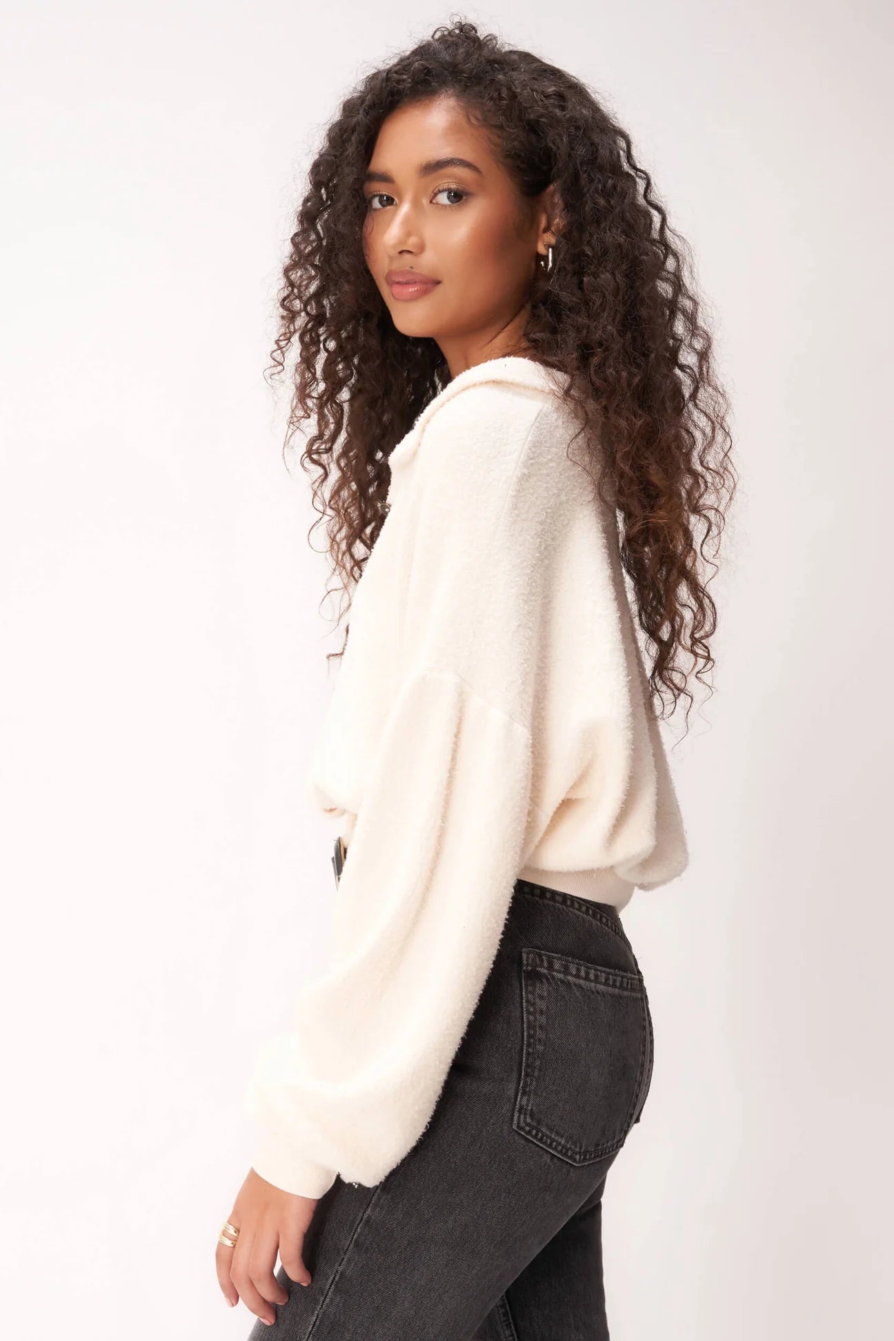 Sherpa Button Front Sweater