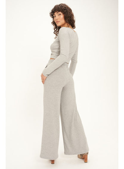 Paradise Cozy Wideleg Pants GREY