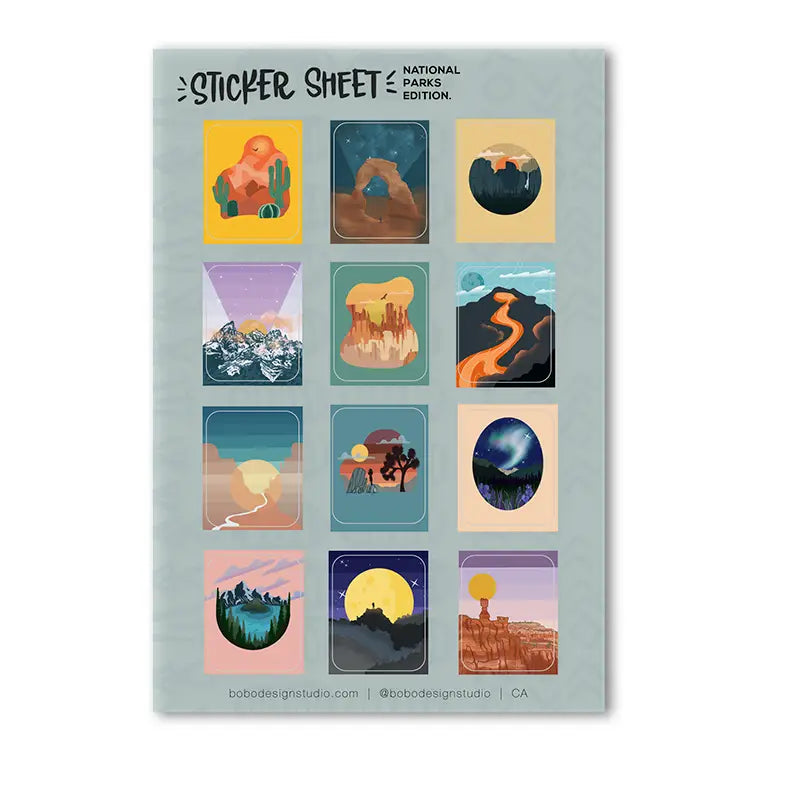 National Parks Sticker Sheet