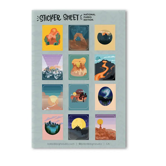 National Parks Sticker Sheet