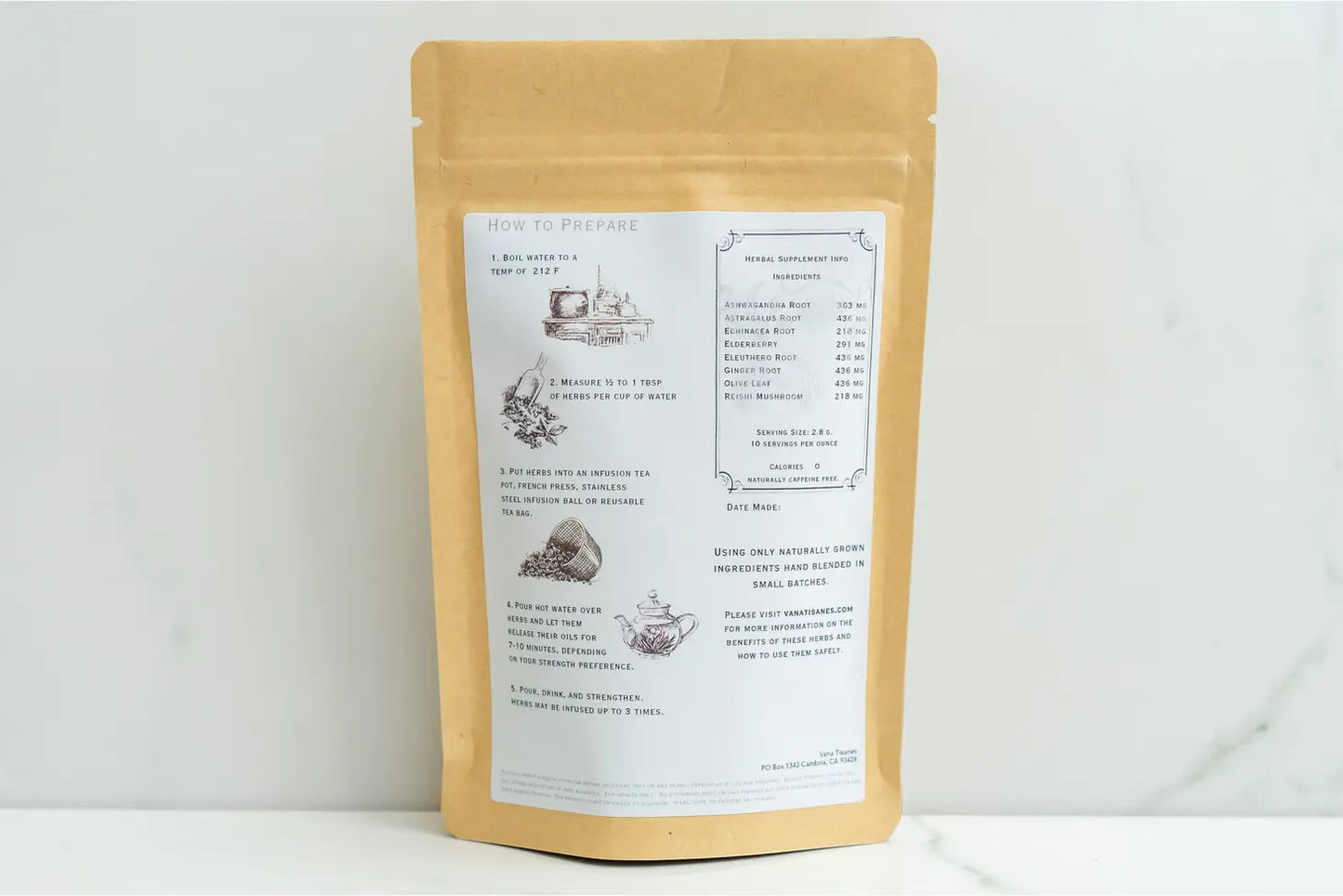IMMUNE Herbal Tisane Tea Blend 2oz
