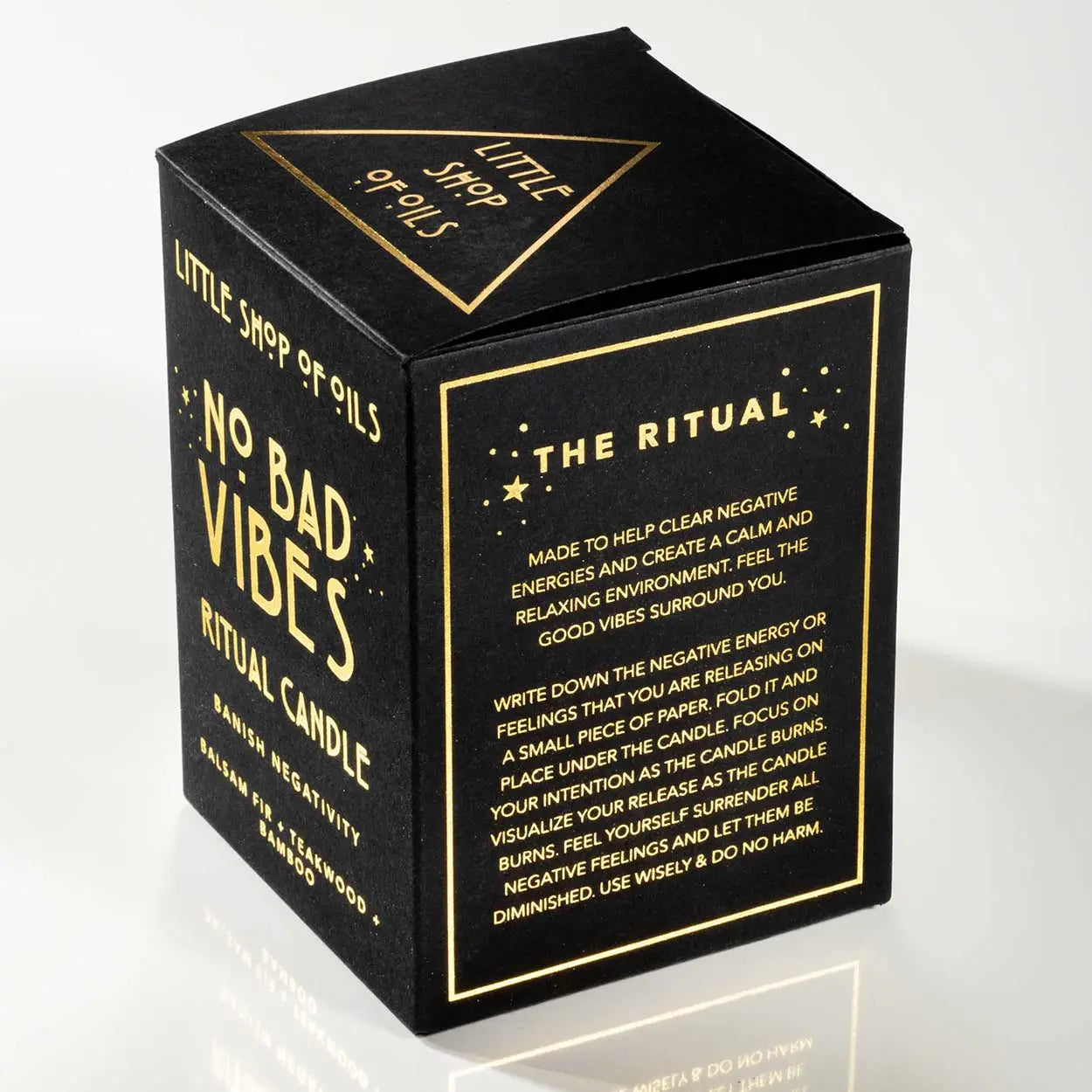 No Bad Vibes Gemstone Infused Ritual Candle