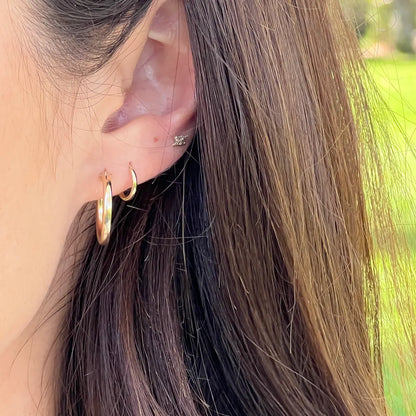 Mini Hinge Hoop Huggie Earrings