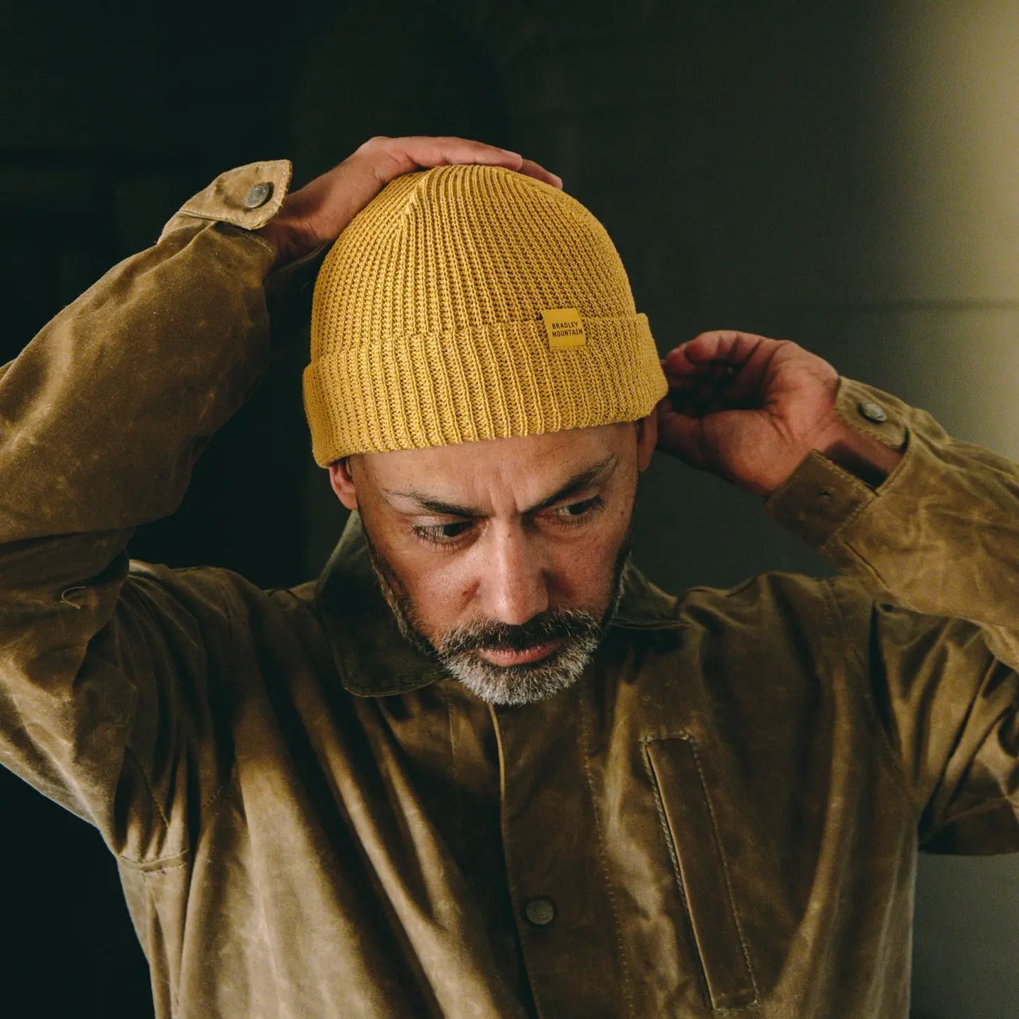 Cotton Watch Cap Beanie -Wheat-
