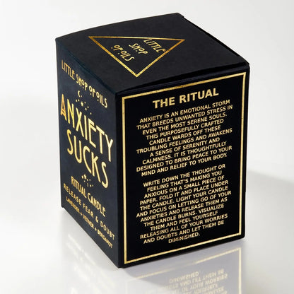 Anxiety Sucks Gemstone Infused Ritual Candle