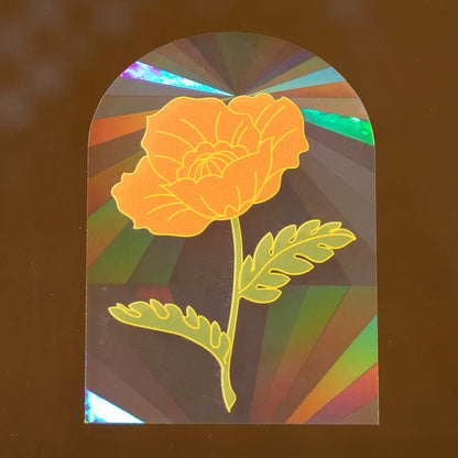 Poppy Suncatcher Decal