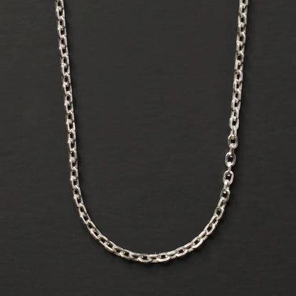 Unisex Sterling Silver Cable Chain Necklace 24”
