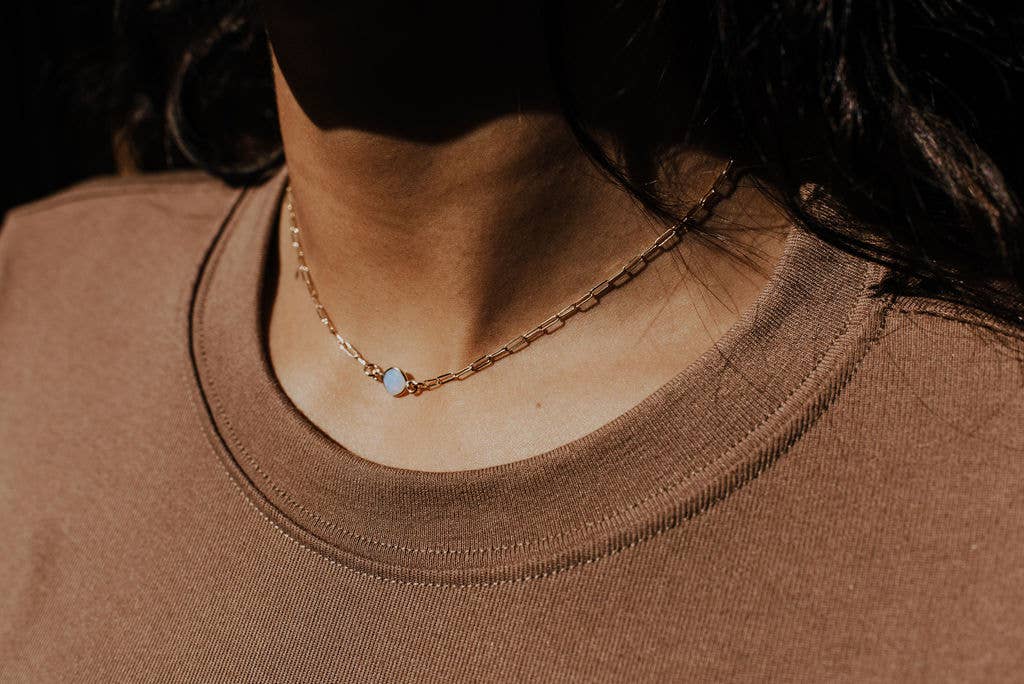 Opal Link Necklace