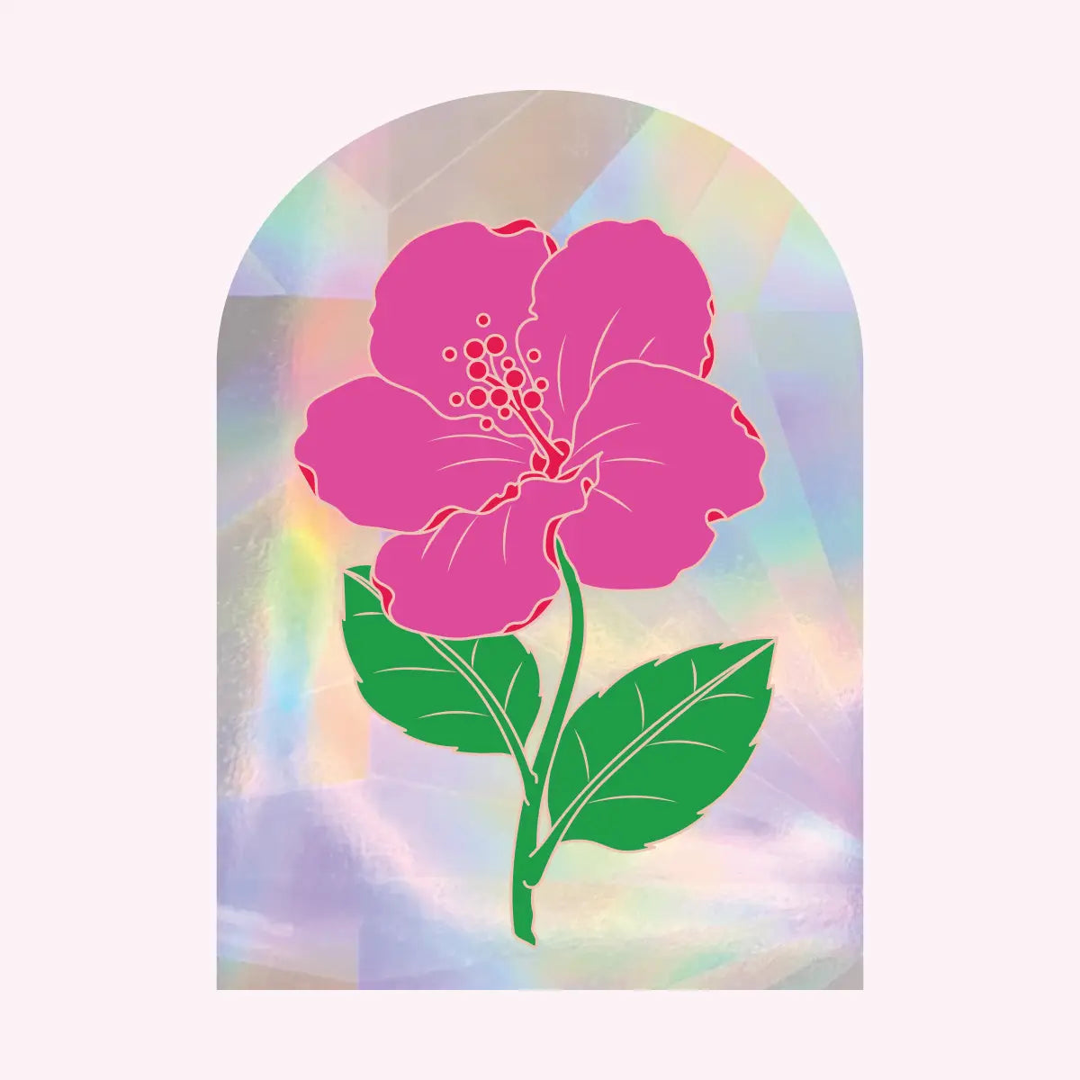 Hibiscus Suncatcher Decal