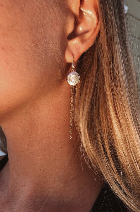 Pearl Chain Earrings