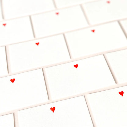 Little Notes Heart Letterpress Card Set of 8