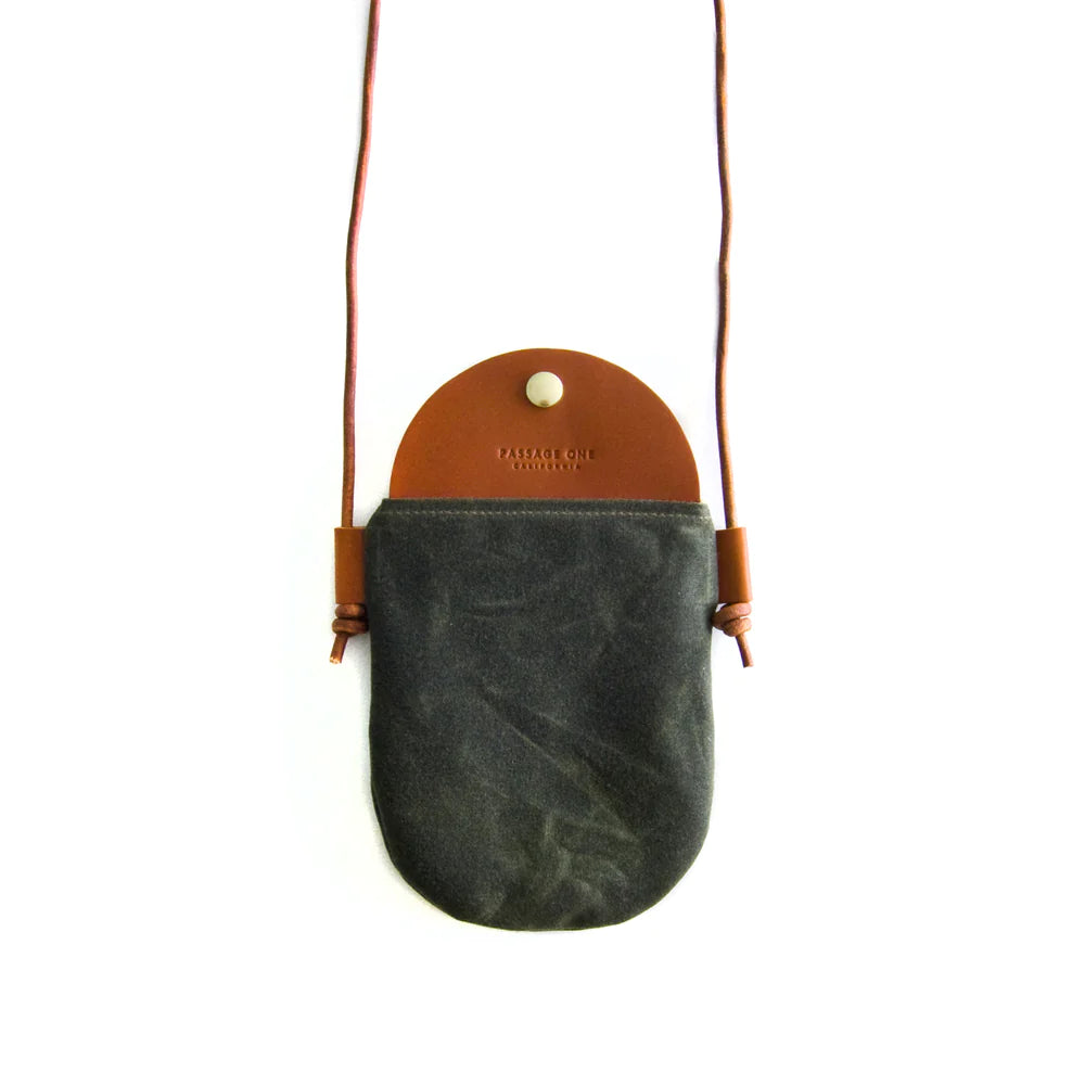 Bali Waxed Canvas Crossbody Bag (Black, Olive, Tobacco)