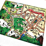 Los Gatos Saratoga Map Cotton Tea Towel