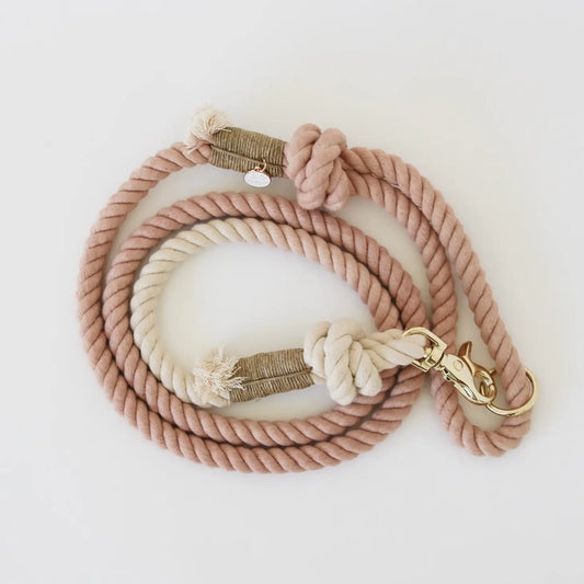 Cotton Dog Leash w/ Natural Dye -Antique Rose-