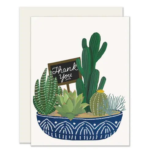 Thank You Succulents Card by Slightly Stationary