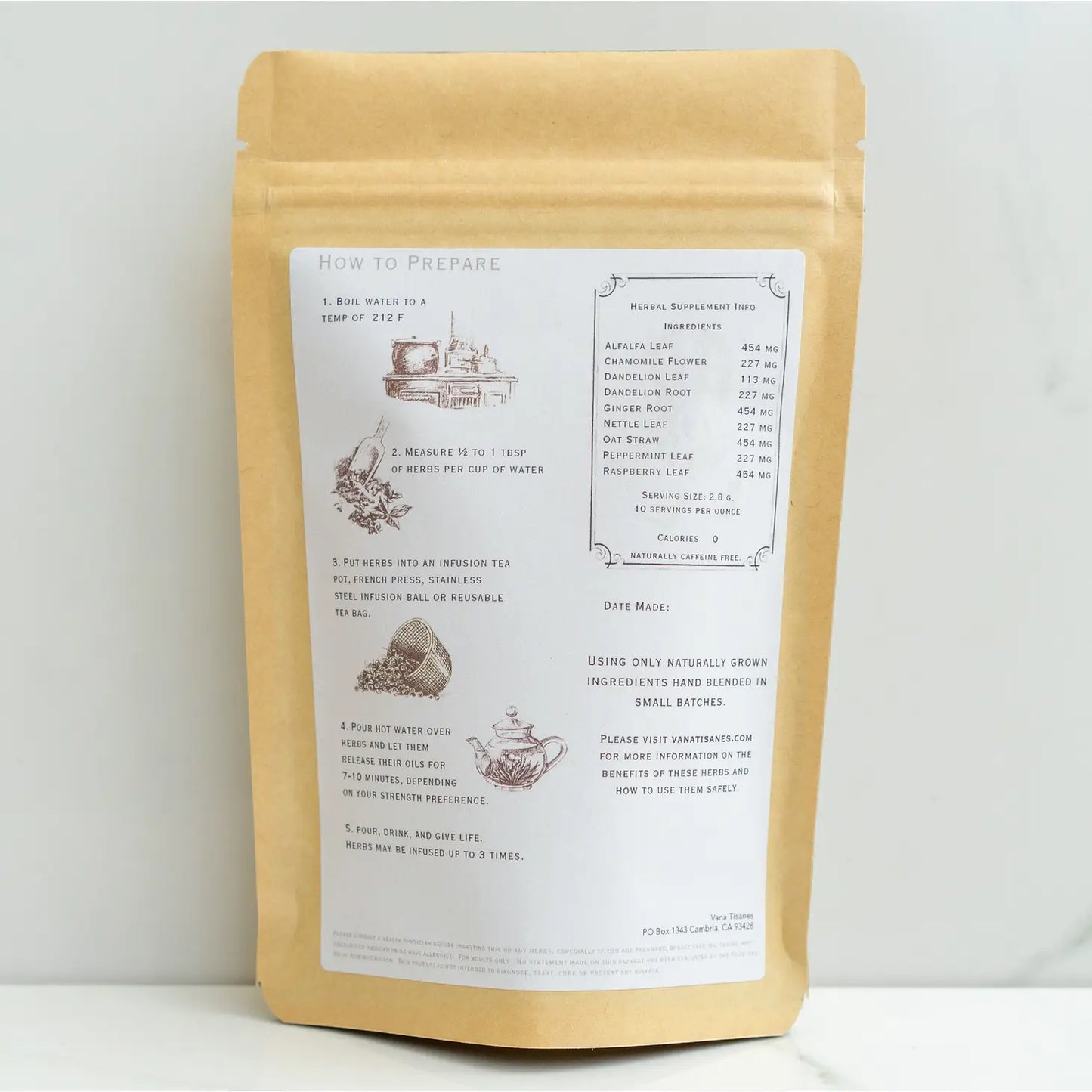 PREGNANCY Herbal Tisane Tea Blend 2oz