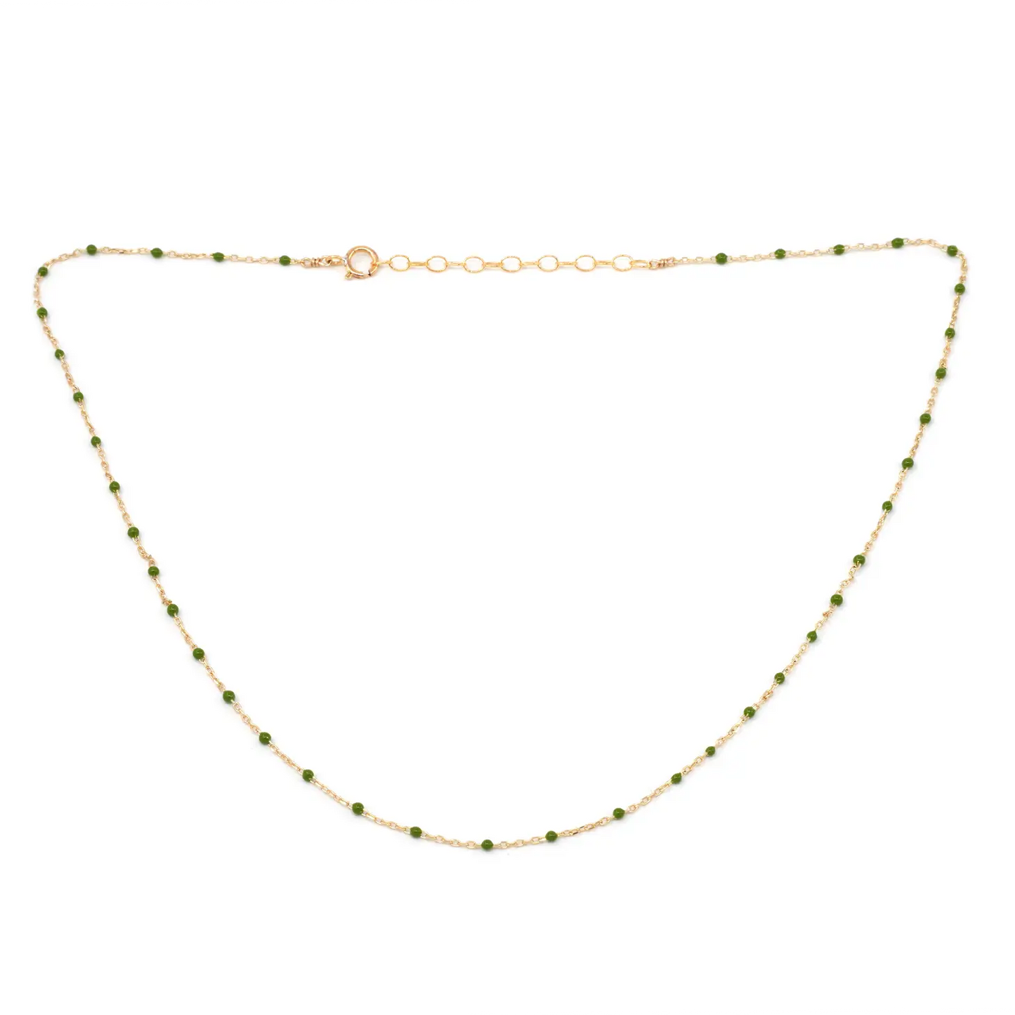 Olive Enamel Choker Necklace