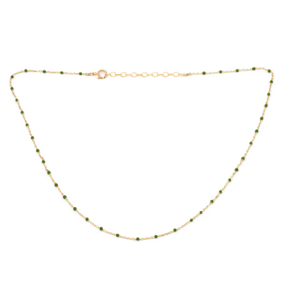 Olive Enamel Choker Necklace