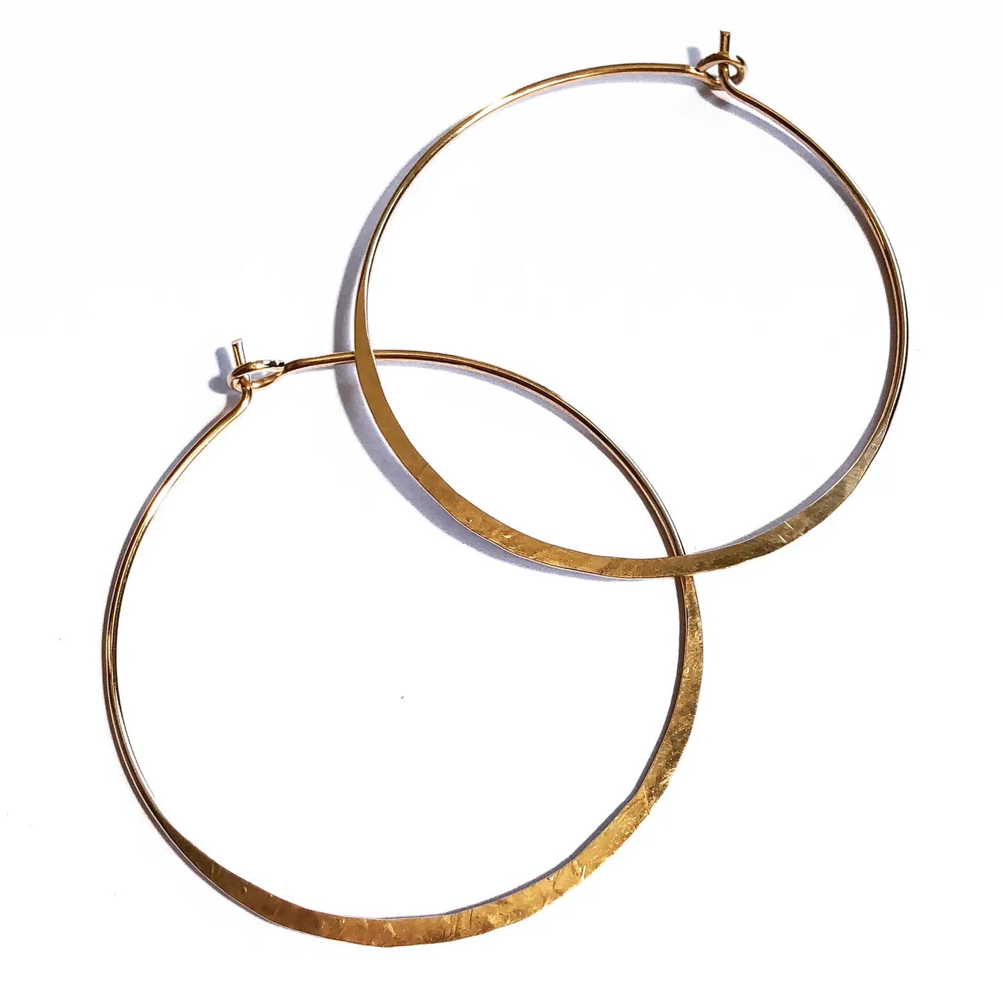 Everyday Hammered Hoops (Gold, Silver + size options)