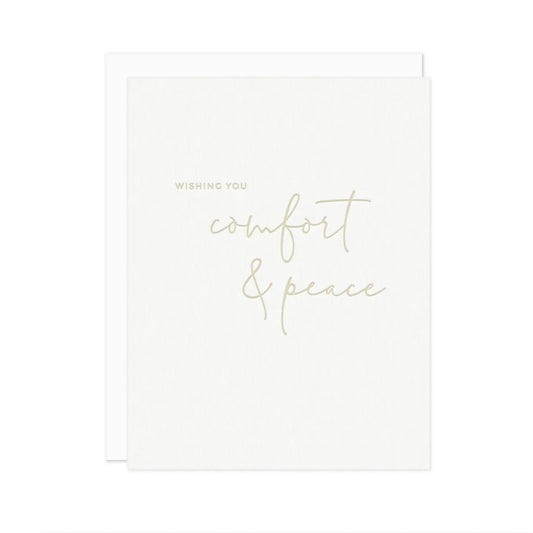 Comfort & Peace Letterpress Card