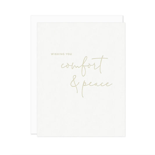 Comfort & Peace Letterpress Card