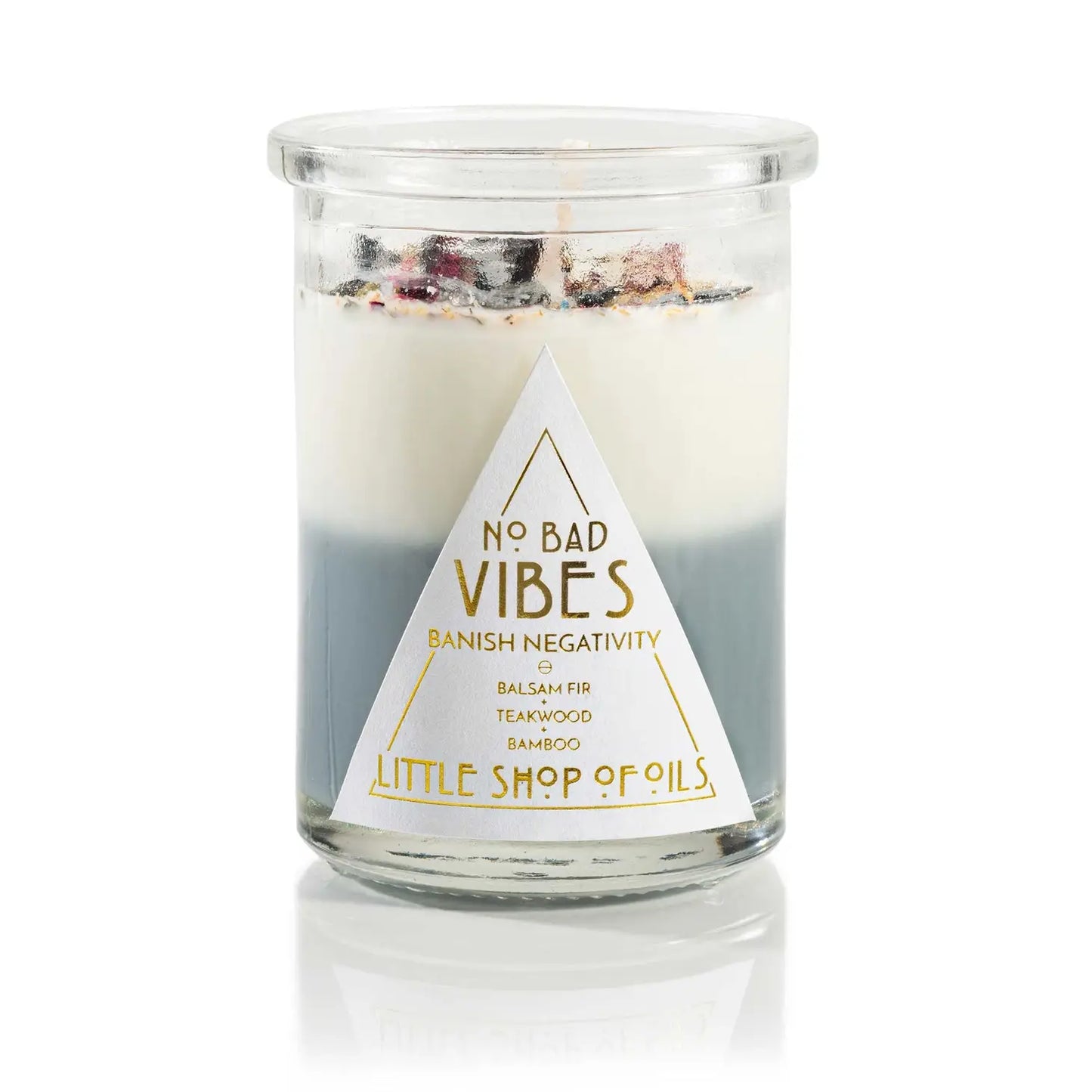 No Bad Vibes Gemstone Infused Ritual Candle