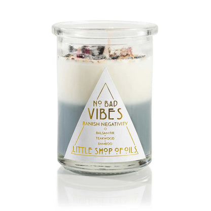 No Bad Vibes Gemstone Infused Ritual Candle