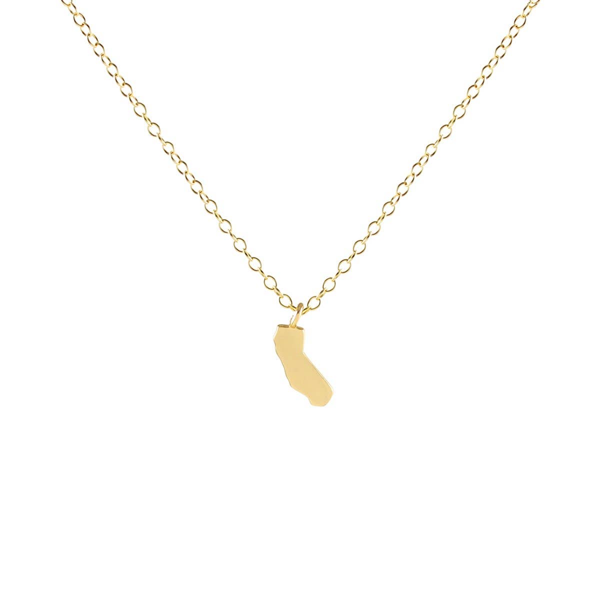 California Charm Necklace (Gold, Silver)