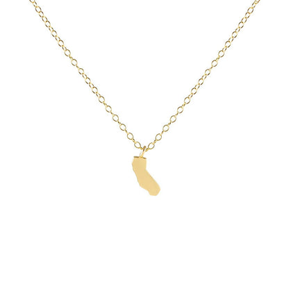 California Charm Necklace (Gold, Silver)