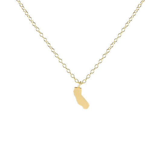 California Charm Necklace (Gold, Silver)