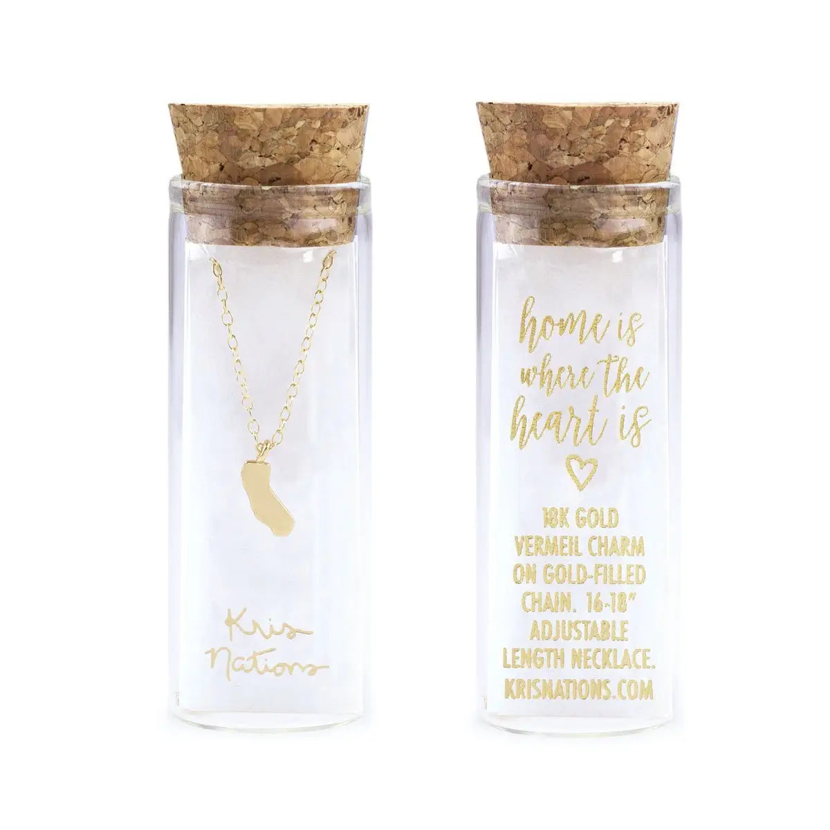 California Charm Necklace (Gold, Silver)