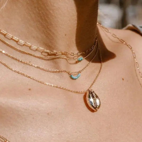 Turquoise Three Bead Necklace