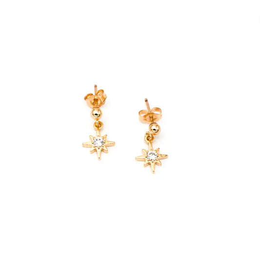 North Star Dangle Stud Earrings