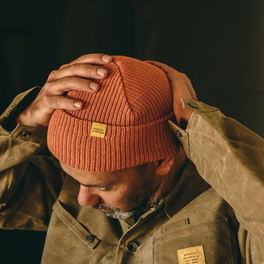 Cotton Watch Cap Beanie -Ochre-