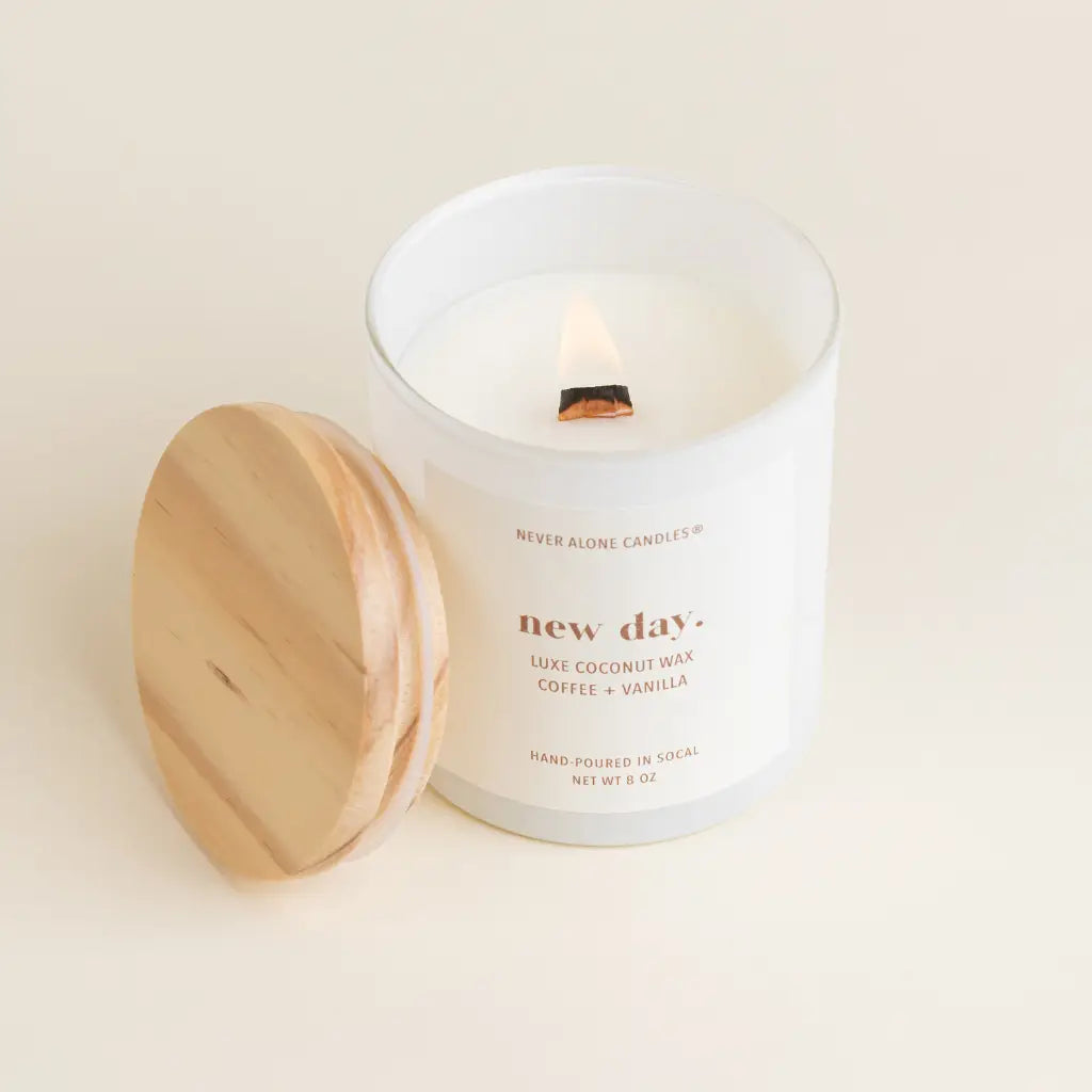 NEW DAY Coffee & Vanilla Coconut Wax Candle