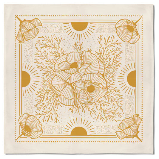 Poppy Sunrise Cotton Bandana