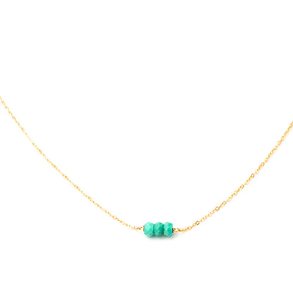 Turquoise Three Bead Necklace