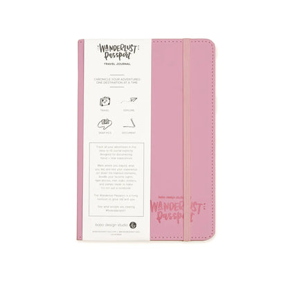 Wanderlust Passport Travel Journal (Grey, Navy, Pink, Yellow)