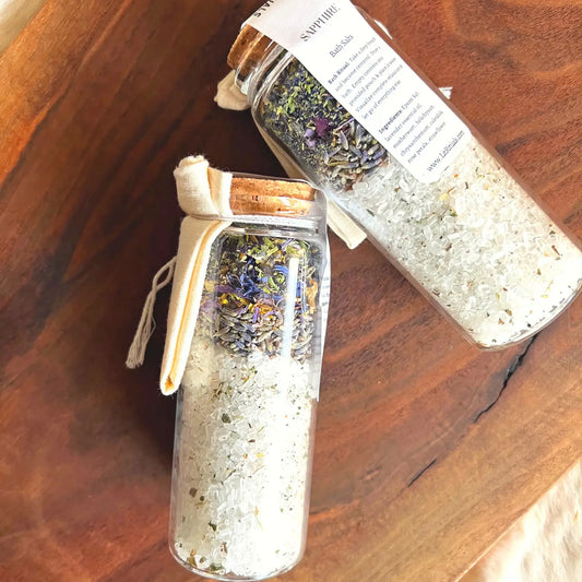 Sapphire Ritual Epsom Bath Soak w/ Bergamot, Eucalyptus, Cedar