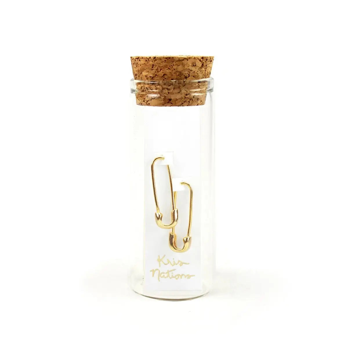 Safety Pin Hoop Earrings (Gold, Silver)
