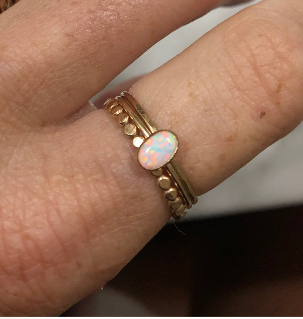 Oval Opal Ring (Gold, Silver)